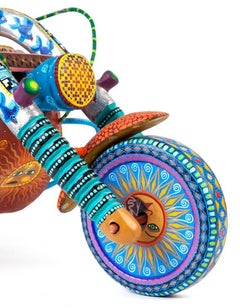 21" La vuelta al mundo Woodcarving Alebrije Sculpture Mexican Folk Art