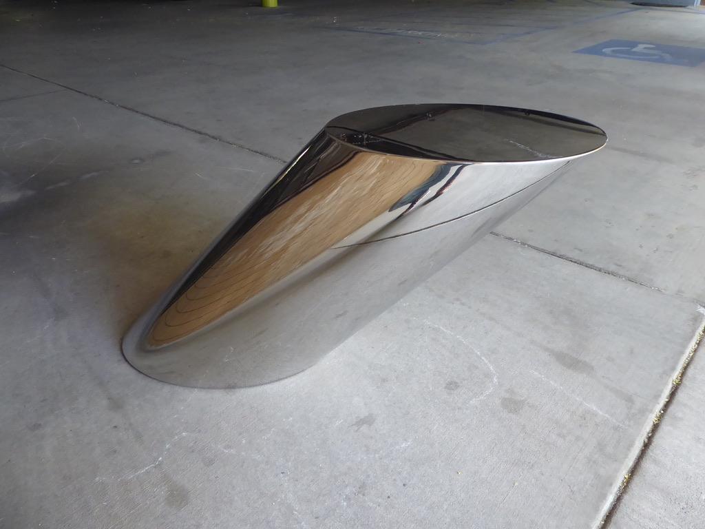Steel Zephyr Side Table Designed by J. Wade Beam for Brueton