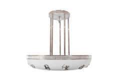 Zephyr Zodiac Chandelier with Nickel Details by David Duncan Studio