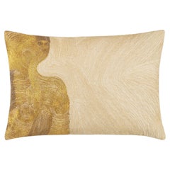 Zer Lumbar Pillow, Ivory and Gold 