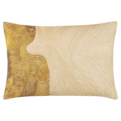 Zer-Lumbar-Kissen, elfenbeinfarben und Gold