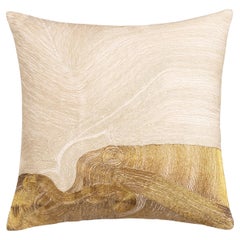 Coussin Zer, ivoire et or 