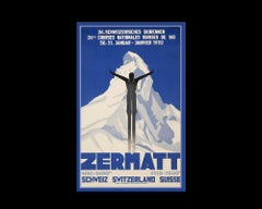 Zermatt, After Art Deco Travel Poster by Pierre Kramer