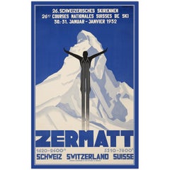 Zermatt, After Art Deco Travel Poster by Pierre Kramer
