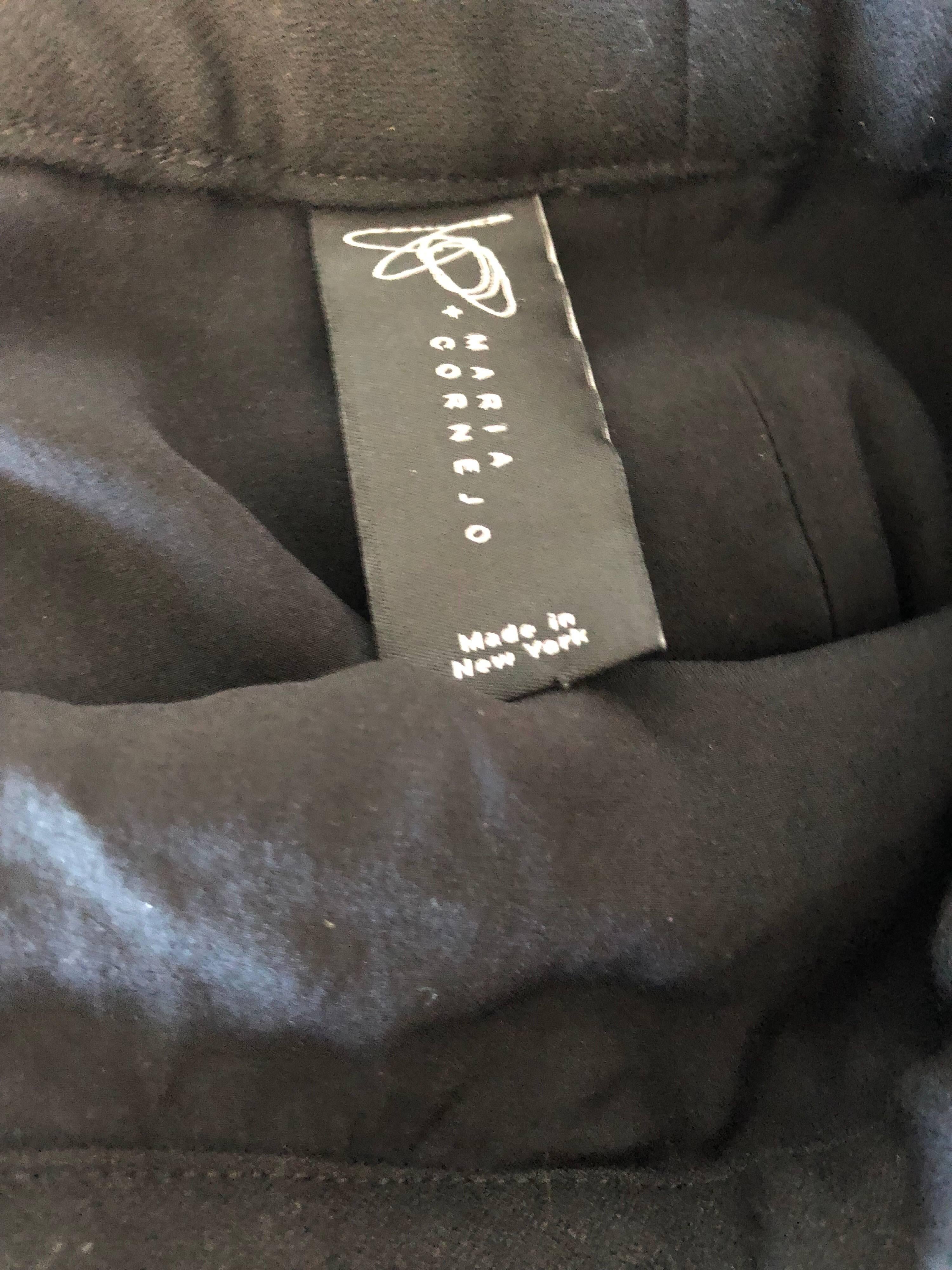 Zero + Maria Cornejo - Jupe fourreau taille haute noir + bleu + vert, imprimé bloc en vente 6