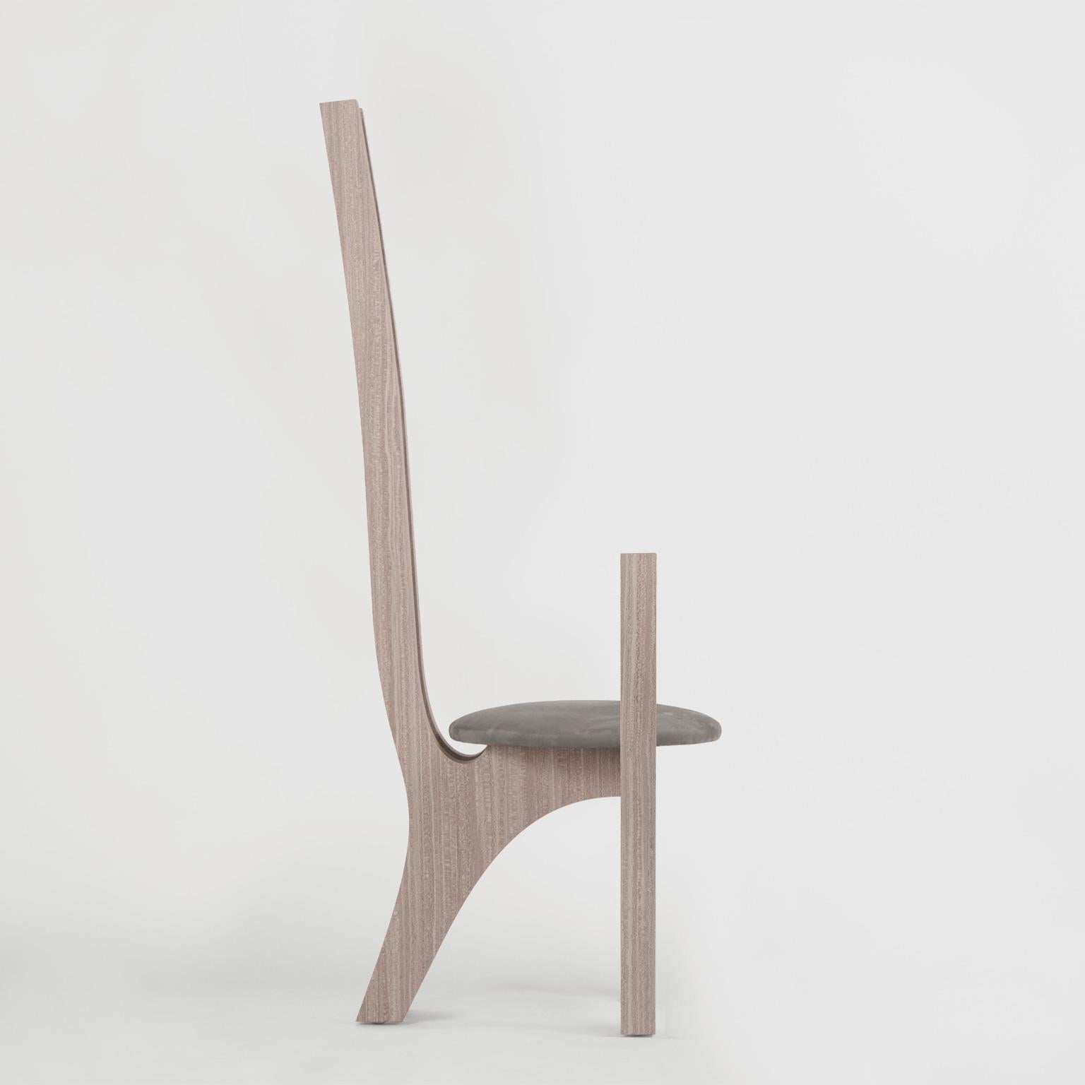 Contemporary Limited Edition Ash Wood Armchair, Zero V2 by Edizione Limitata For Sale 8