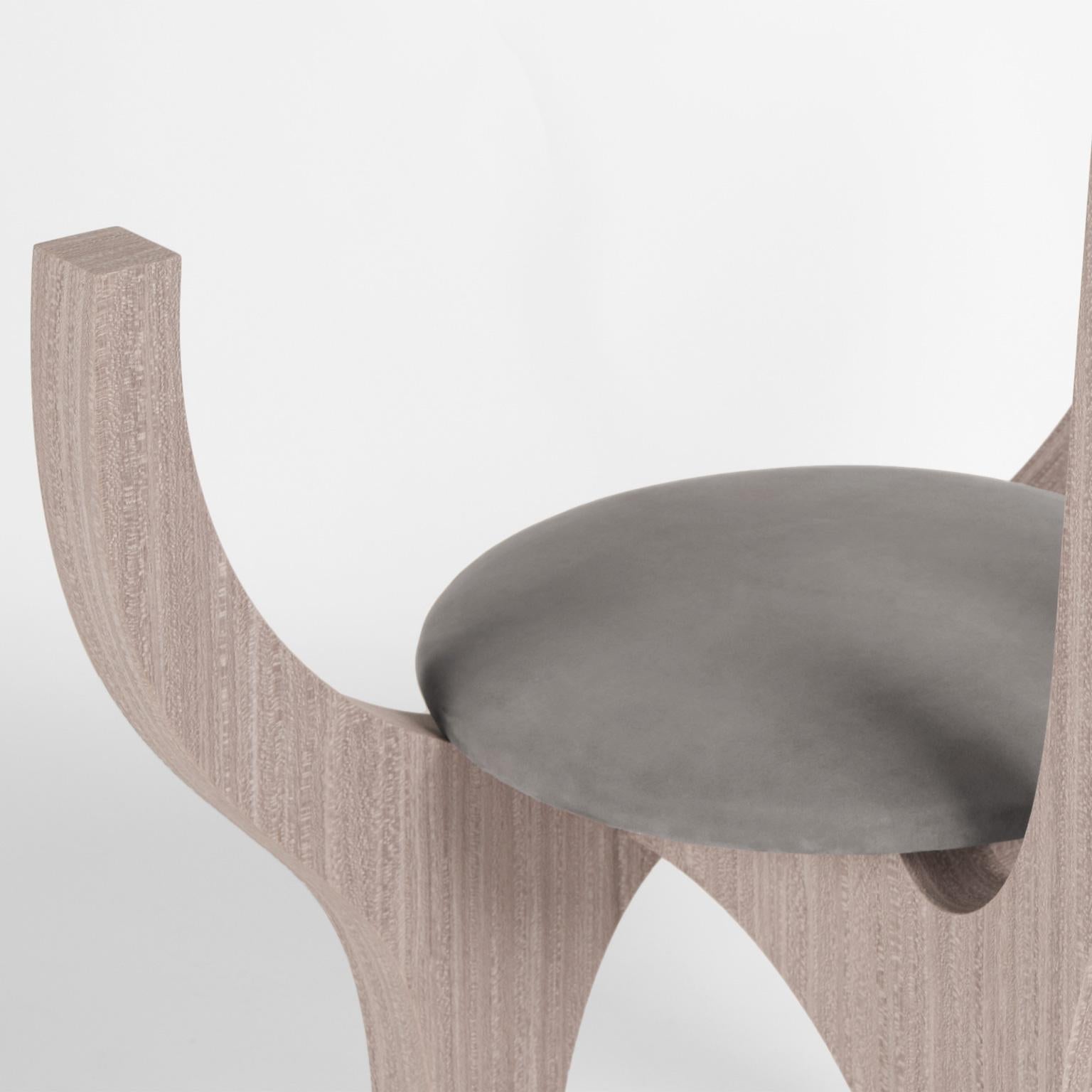 Contemporary Limited Edition Ash Wood Armchair, Zero V2 by Edizione Limitata For Sale 9