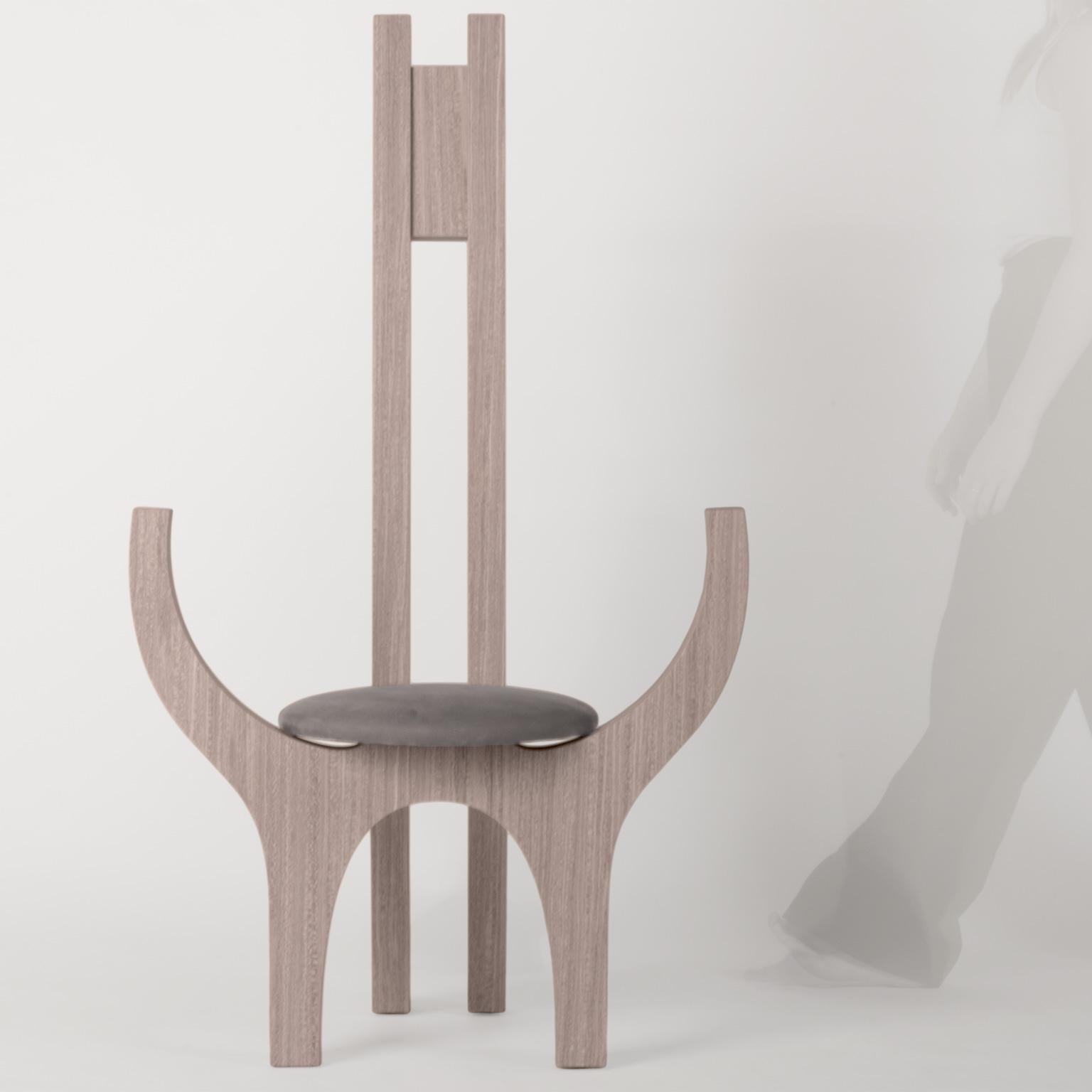 Contemporary Limited Edition Ash Wood Armchair, Zero V2 by Edizione Limitata For Sale 1