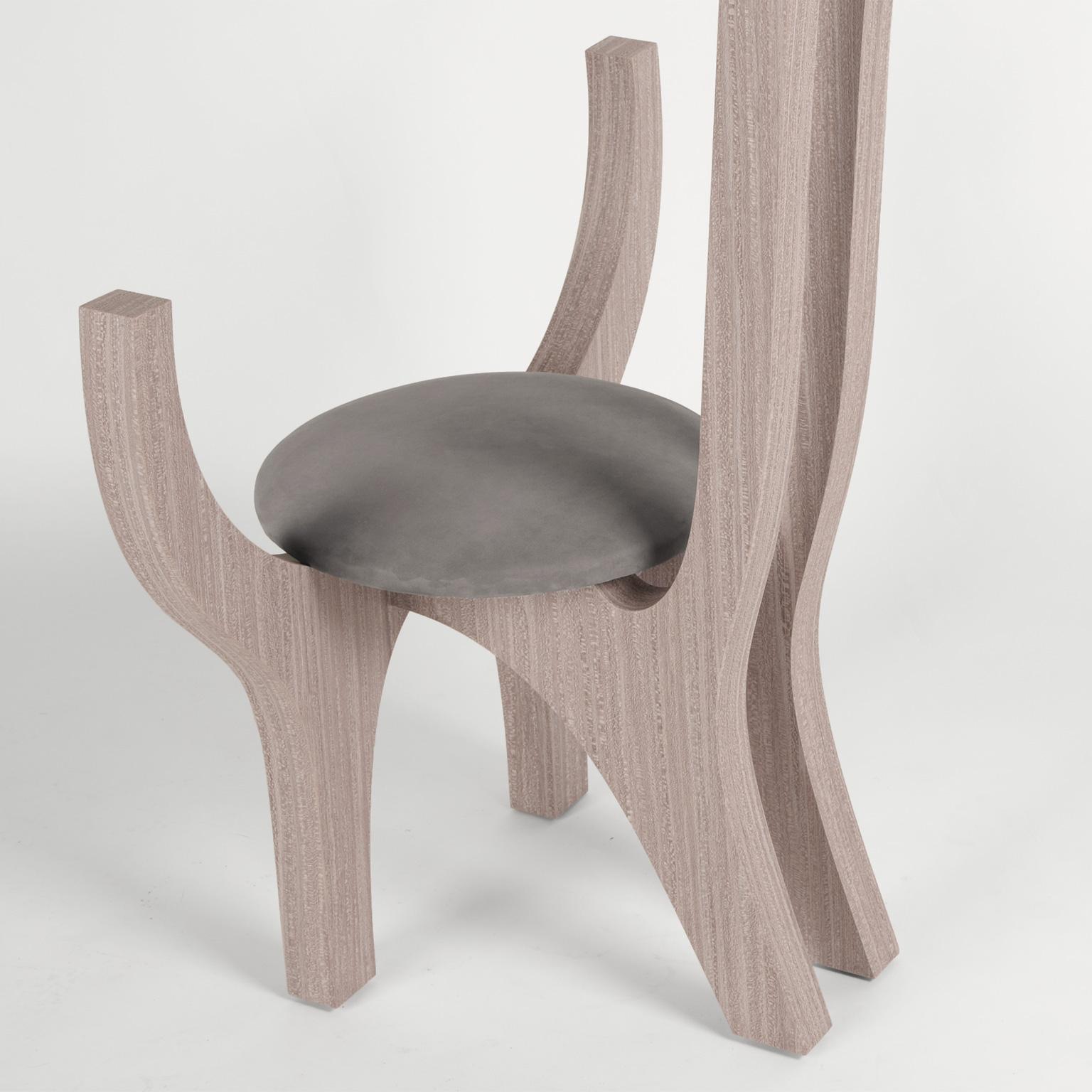 Contemporary Limited Edition Ash Wood Armchair, Zero V2 by Edizione Limitata For Sale 2