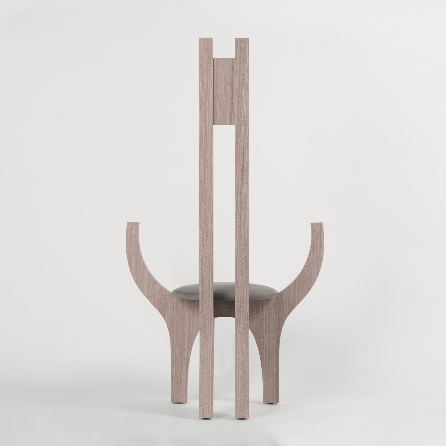 Contemporary Limited Edition Ash Wood Armchair, Zero V2 by Edizione Limitata For Sale 4