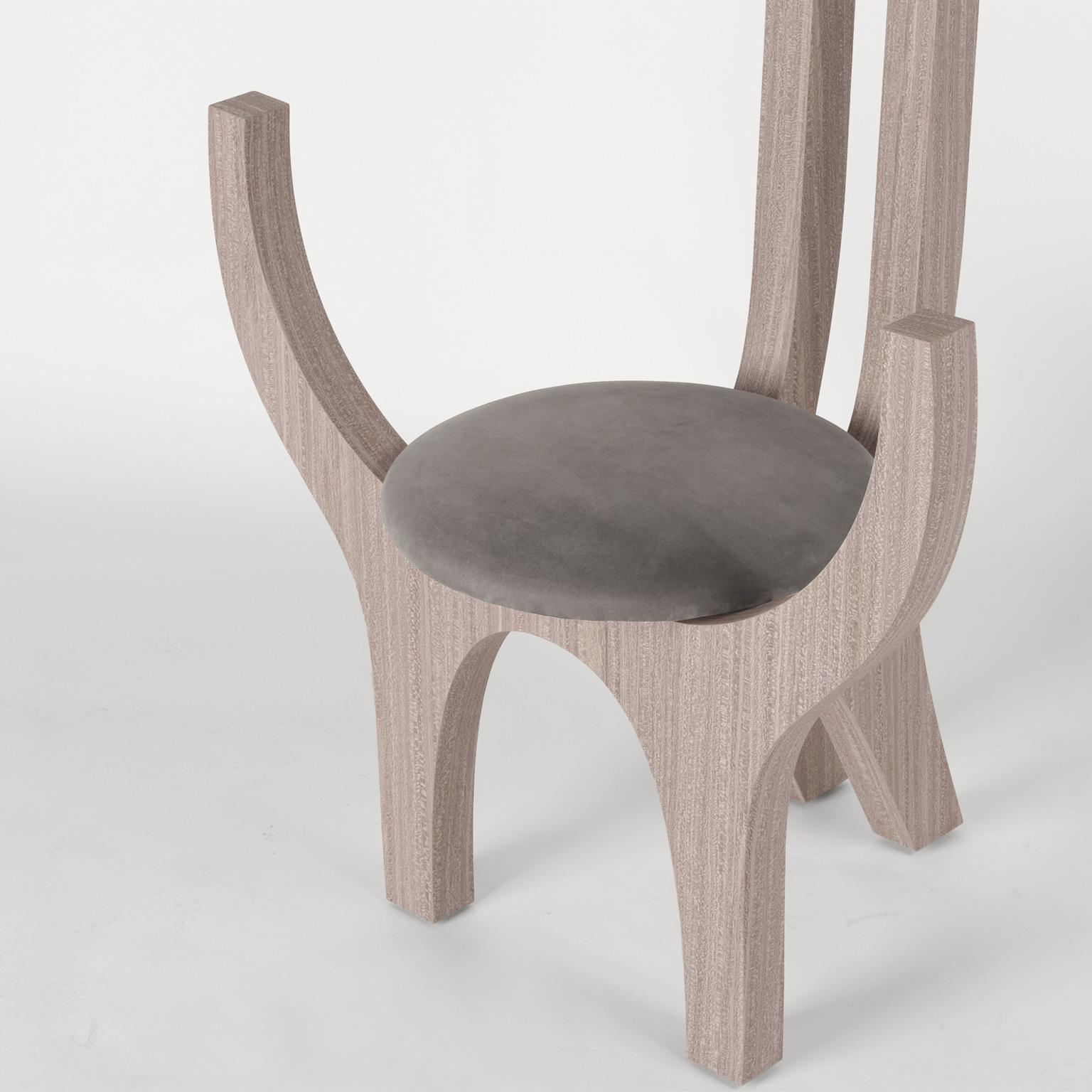 Contemporary Limited Edition Ash Wood Armchair, Zero V2 by Edizione Limitata For Sale 5