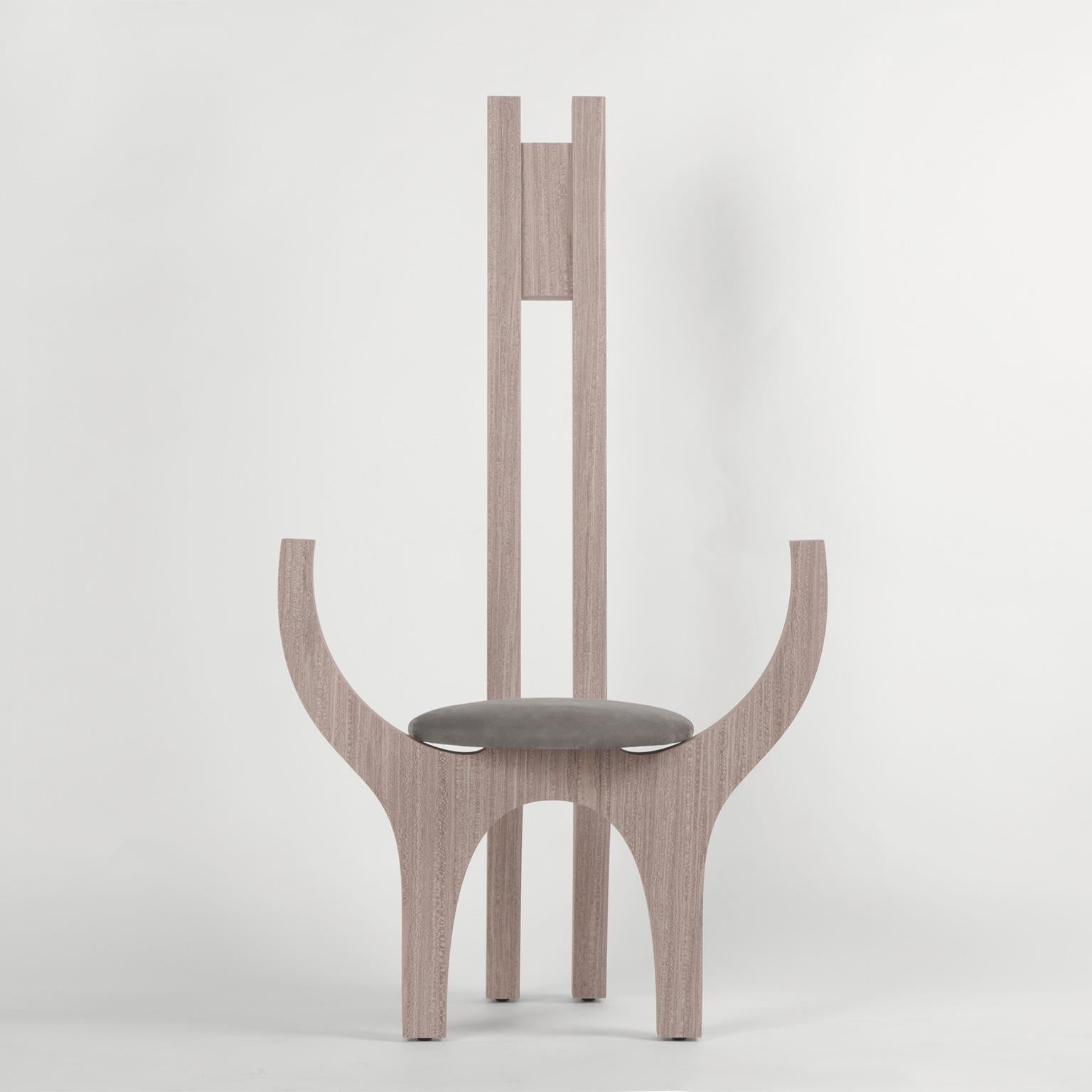 Contemporary Limited Edition Ash Wood Armchair, Zero V2 by Edizione Limitata For Sale 6