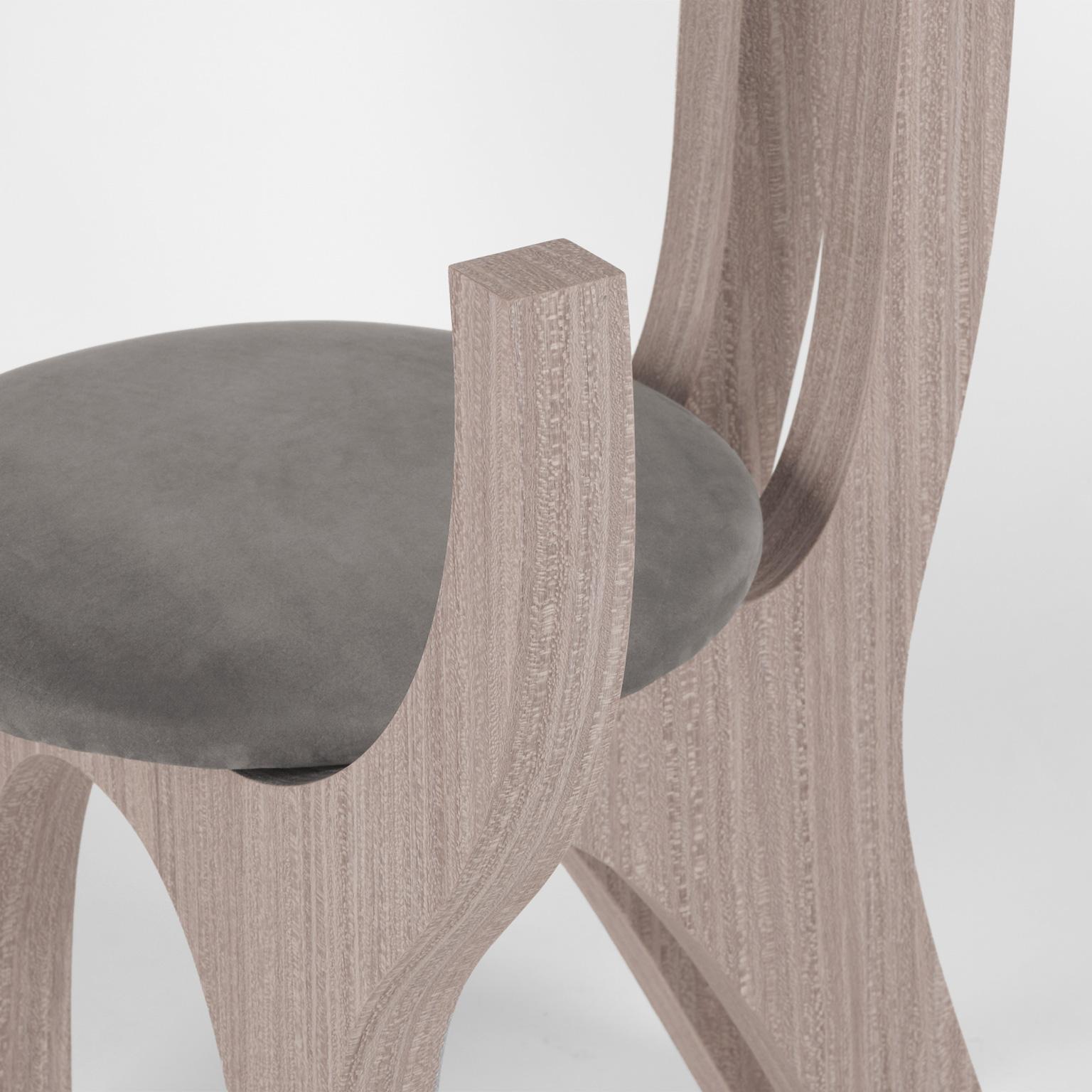 Contemporary Limited Edition Ash Wood Armchair, Zero V2 by Edizione Limitata For Sale 7