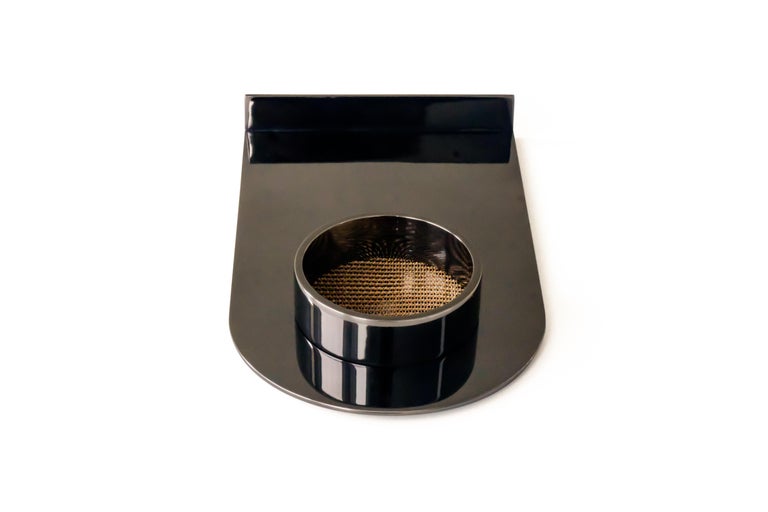 Modern ZERO Black Nickel and Bronze Valet Tray by OA For Sale