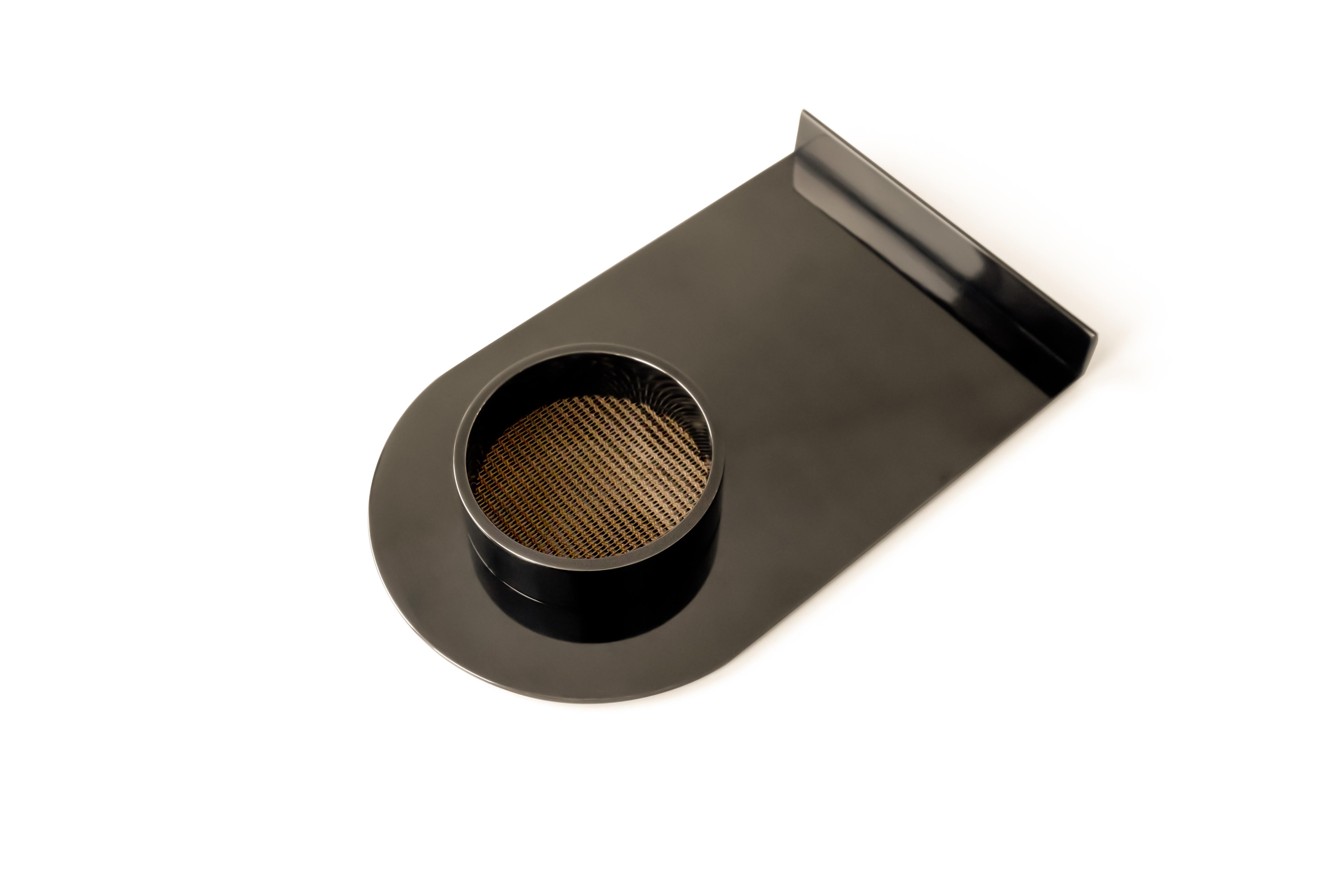 Contemporary ZERO Black Nickel and Bronze Valet Tray by OA For Sale