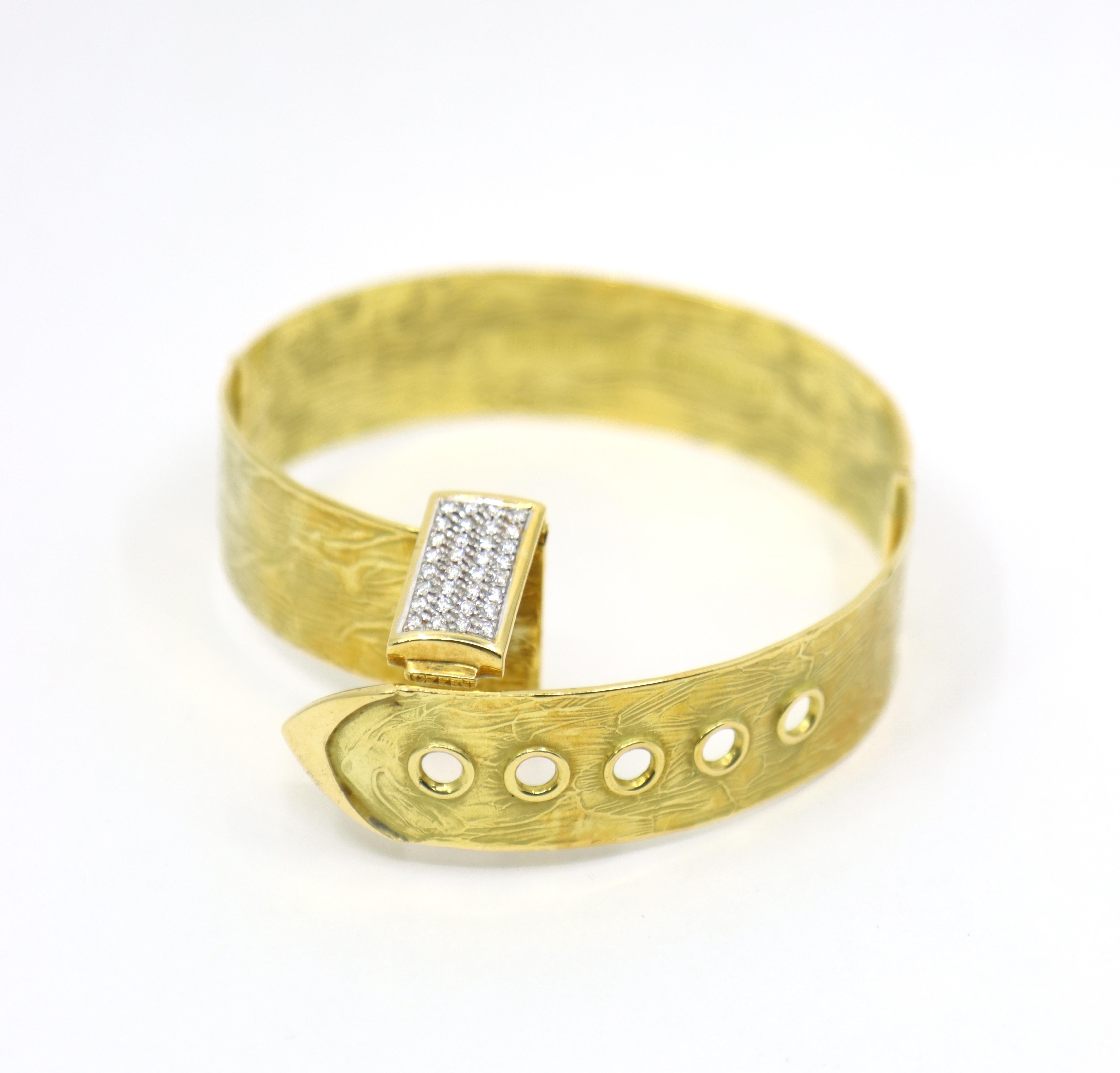 Zero by Torrini Bracelet ceinture en or 18K et diamants en vente 6