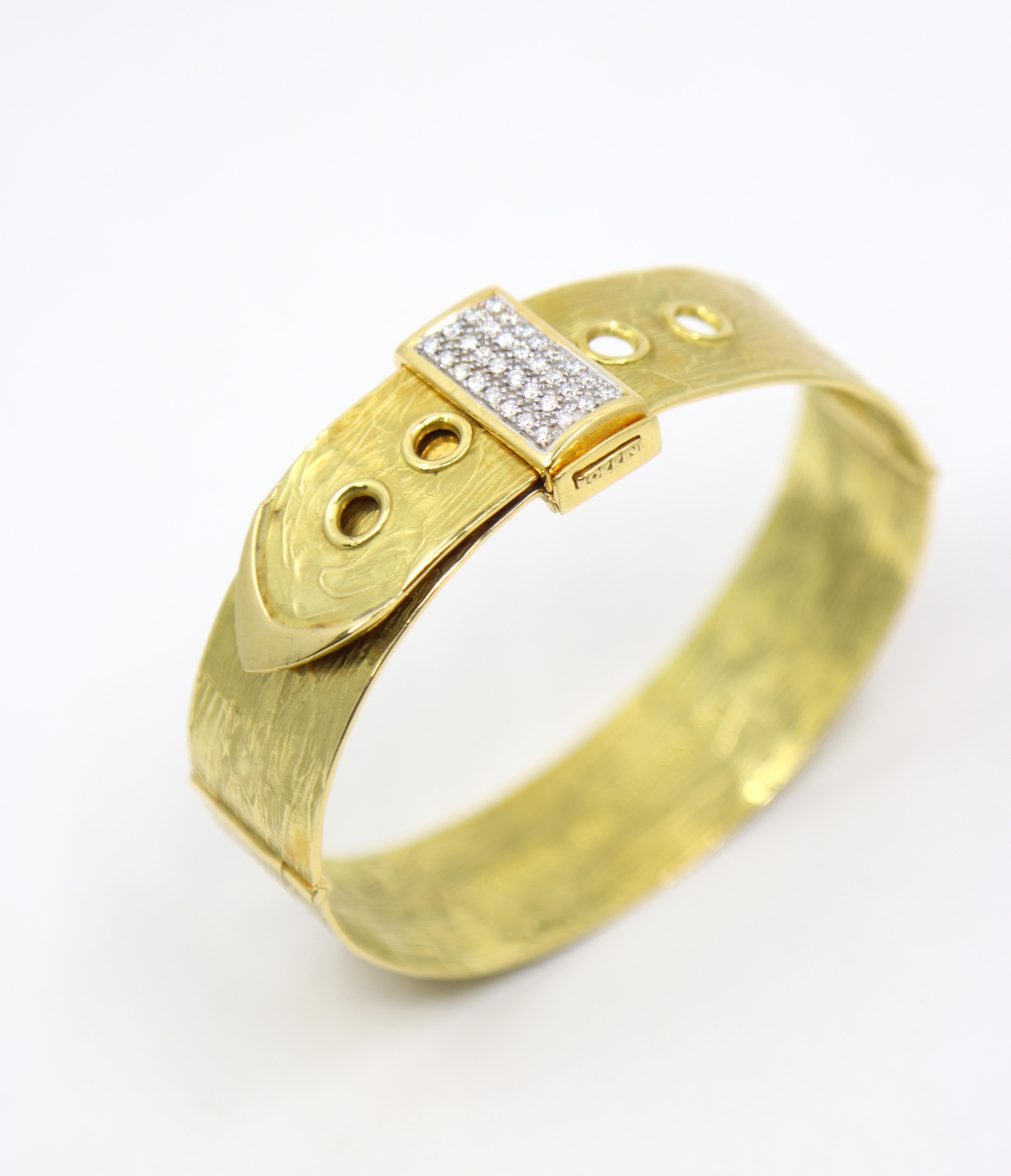 Zero by Torrini Bracelet ceinture en or 18K et diamants en vente 8