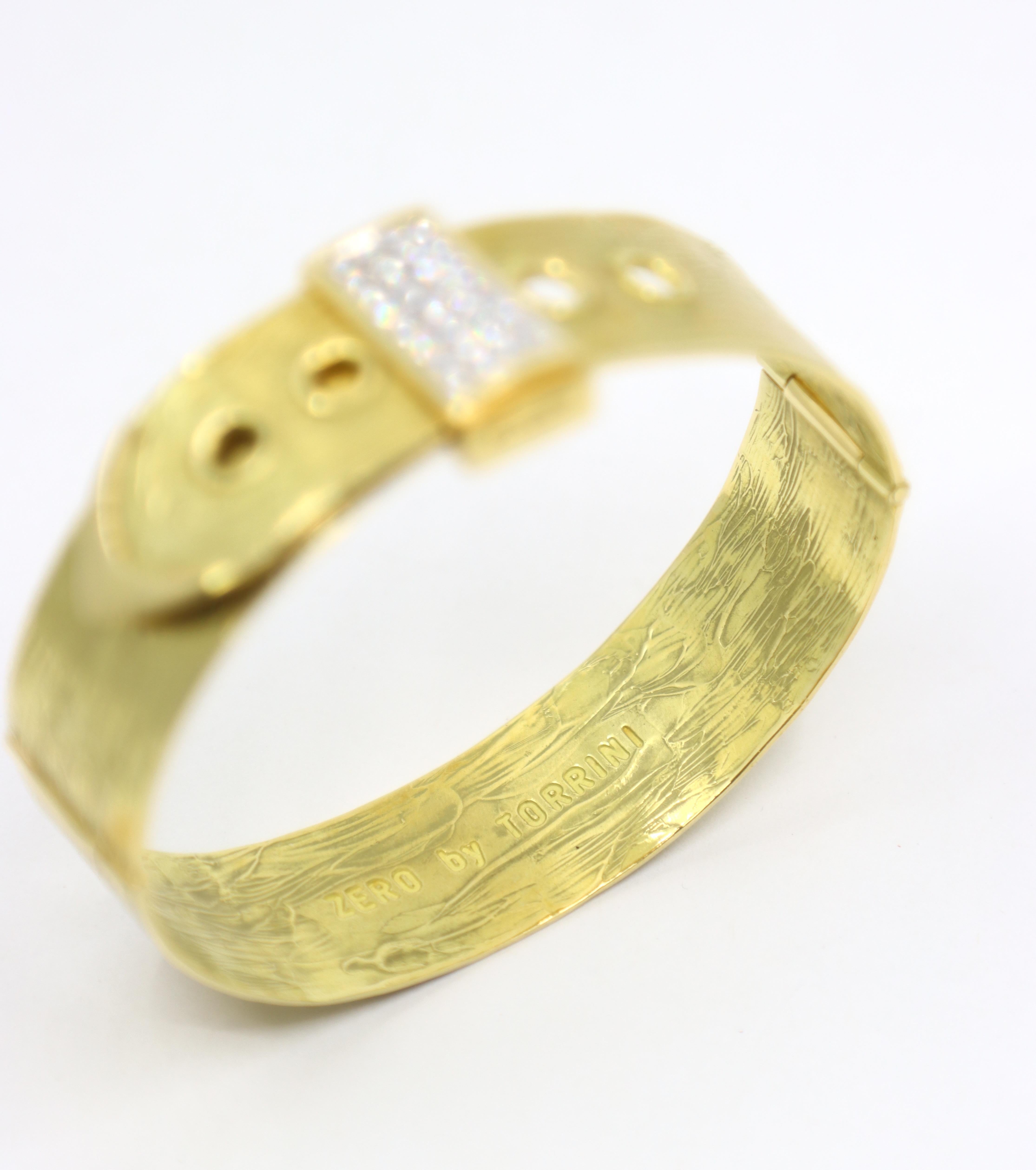 Zero by Torrini Bracelet ceinture en or 18K et diamants en vente 9