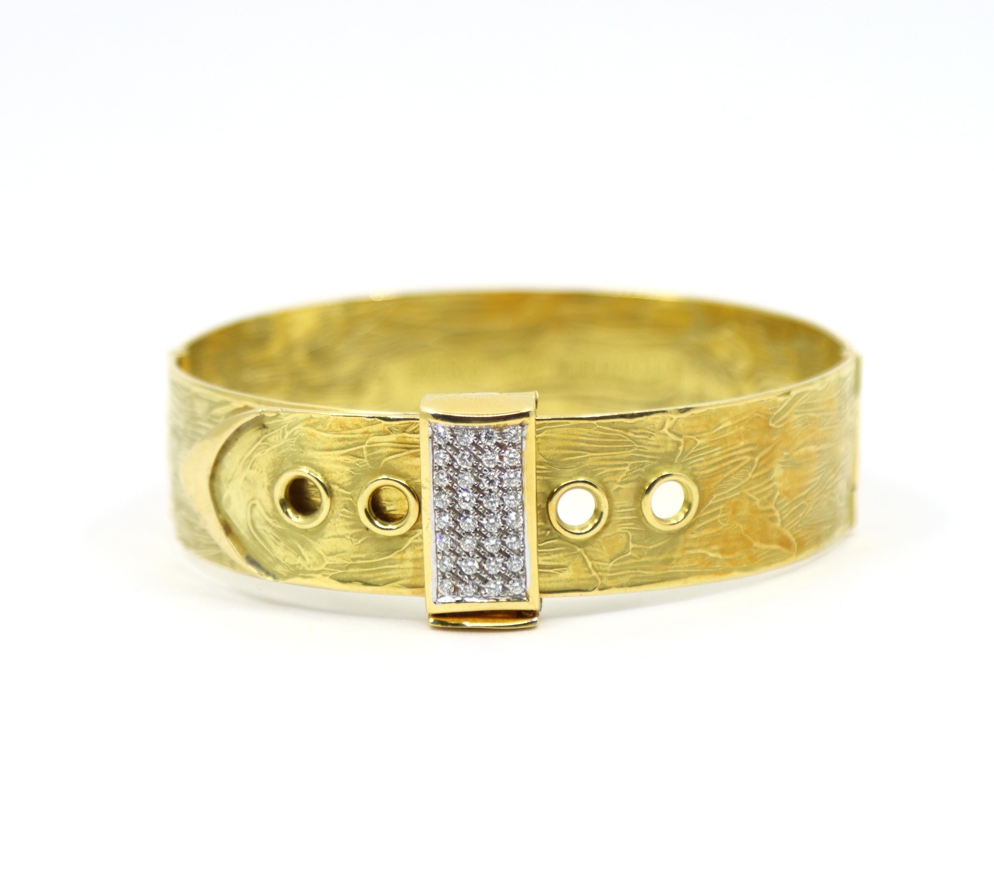 Taille brillant Zero by Torrini Bracelet ceinture en or 18K et diamants en vente