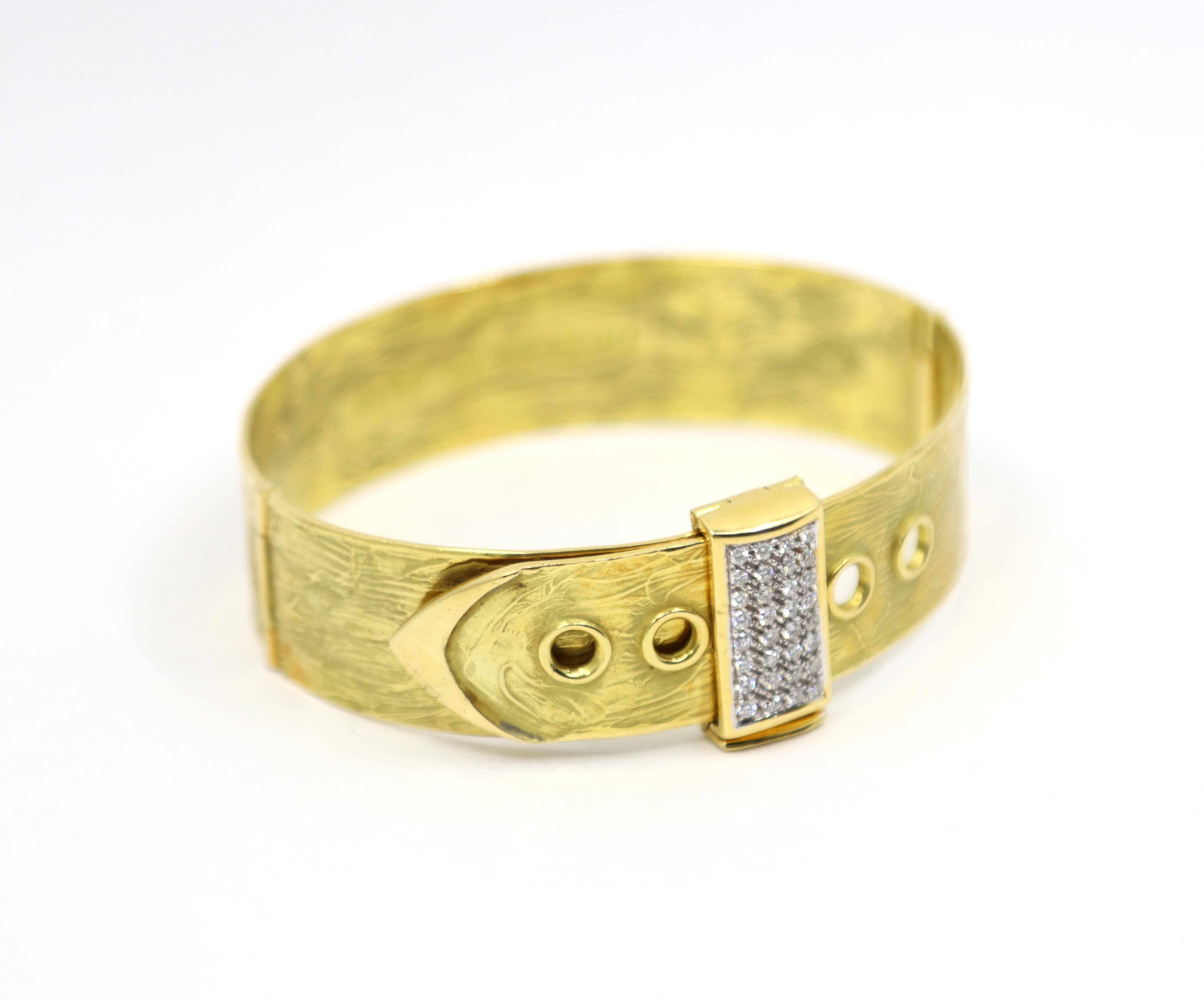 Zero by Torrini Bracelet ceinture en or 18K et diamants Bon état - En vente à Flushing, NY