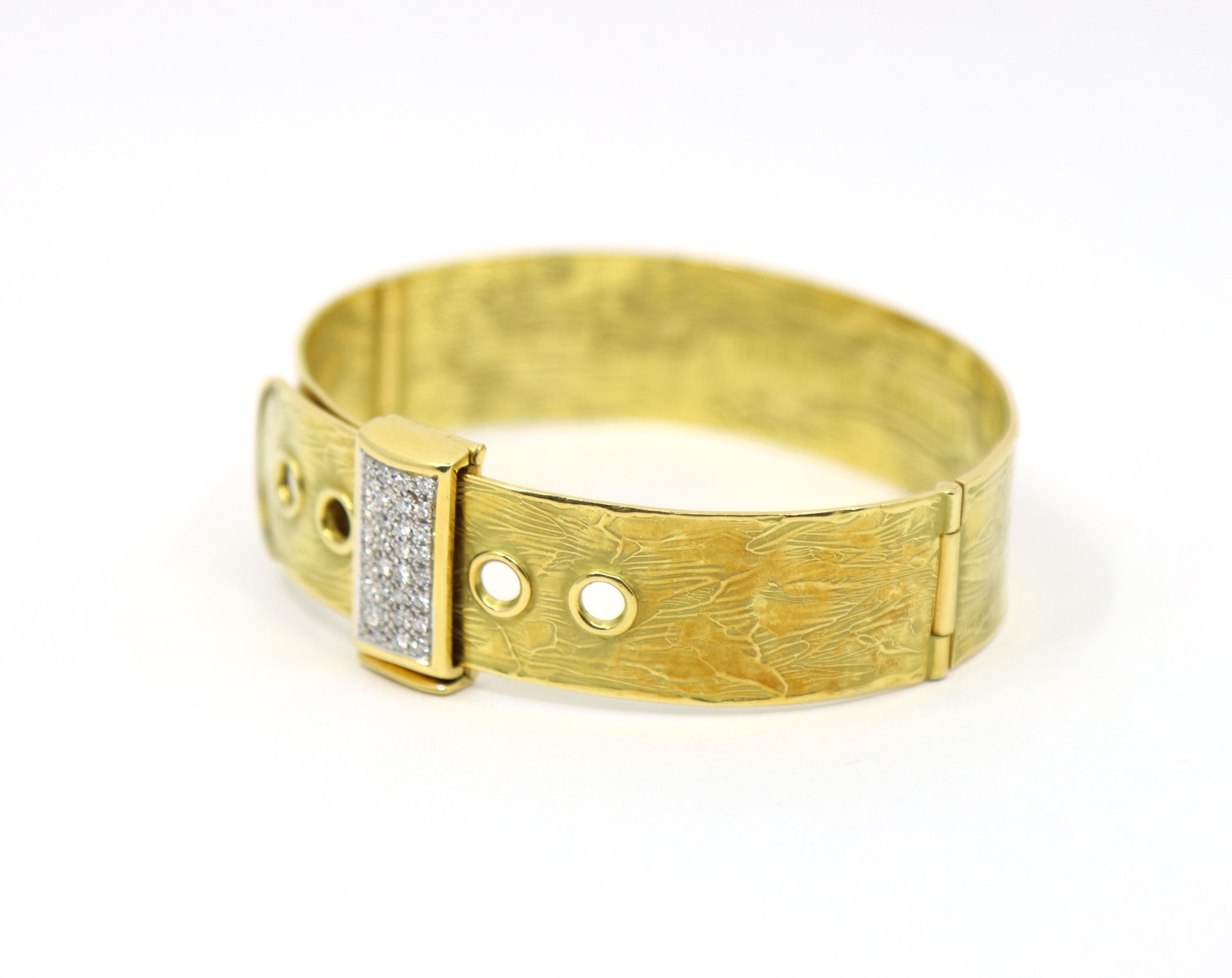 Zero by Torrini Bracelet ceinture en or 18K et diamants Pour femmes en vente