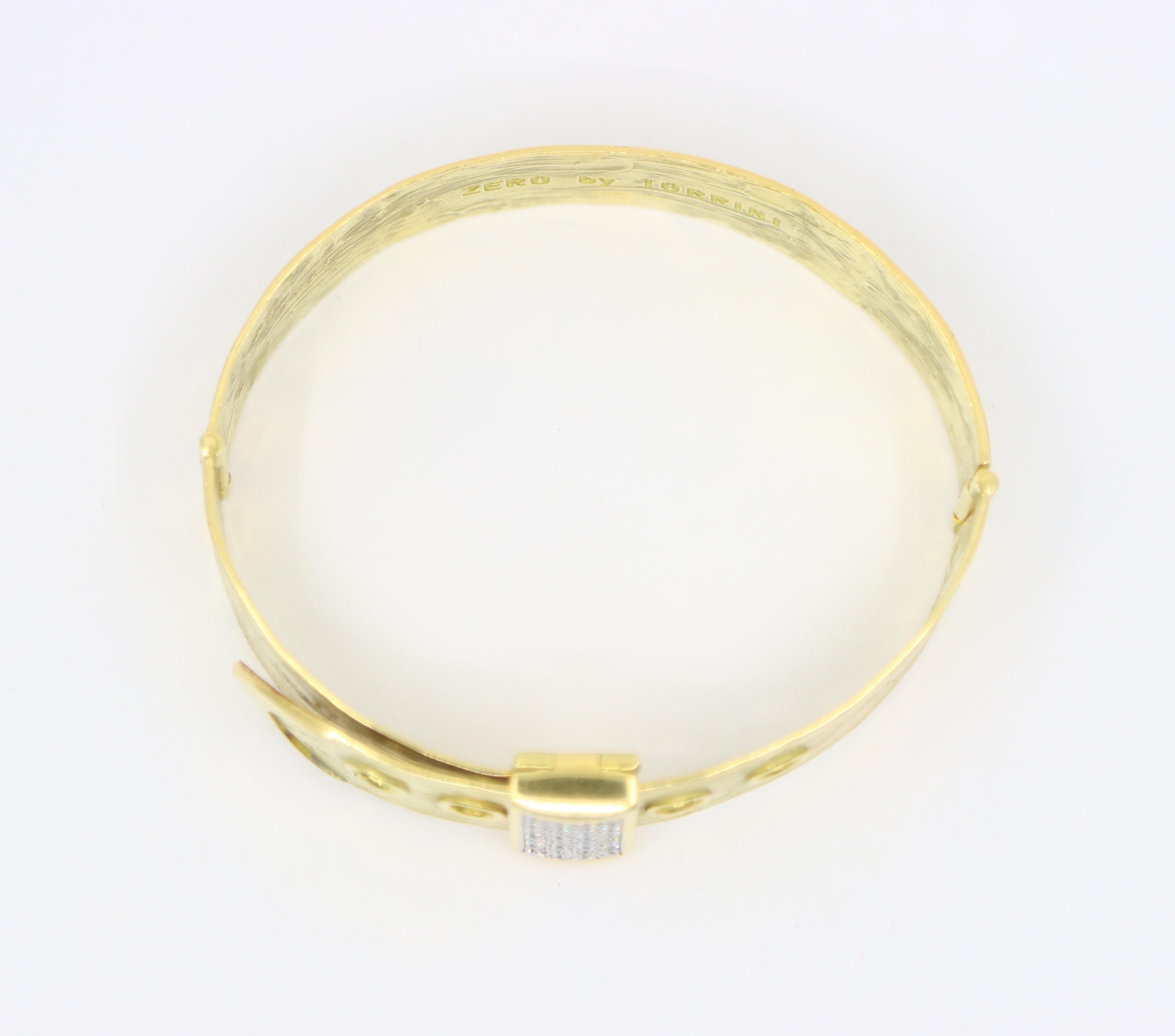 Zero by Torrini Bracelet ceinture en or 18K et diamants en vente 3