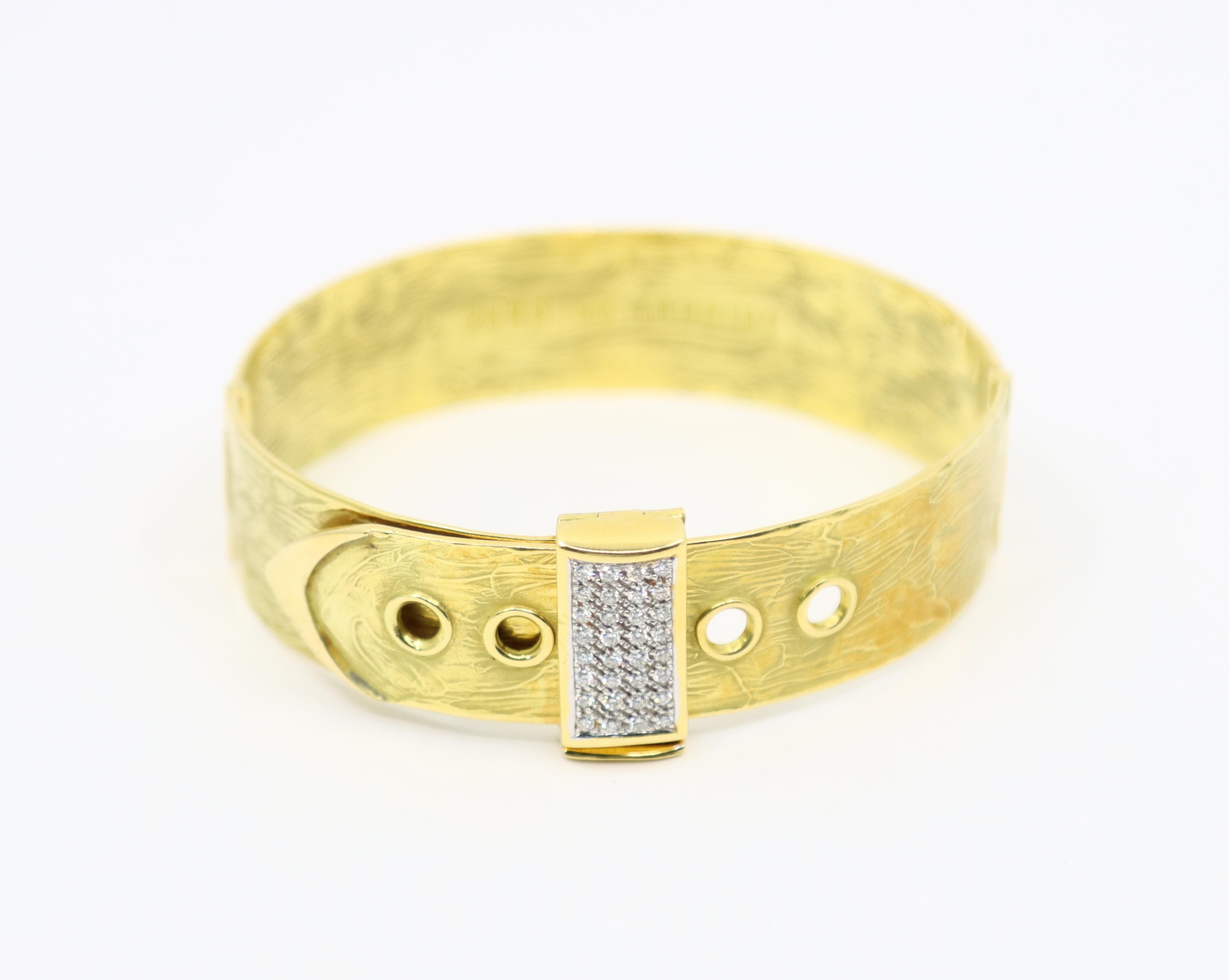 Zero by Torrini Bracelet ceinture en or 18K et diamants en vente 4