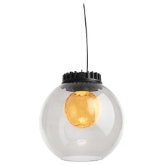 Zero City Globe Pendant in Gray & Cognac by Thomas Bernstrand, 1stdibs New York