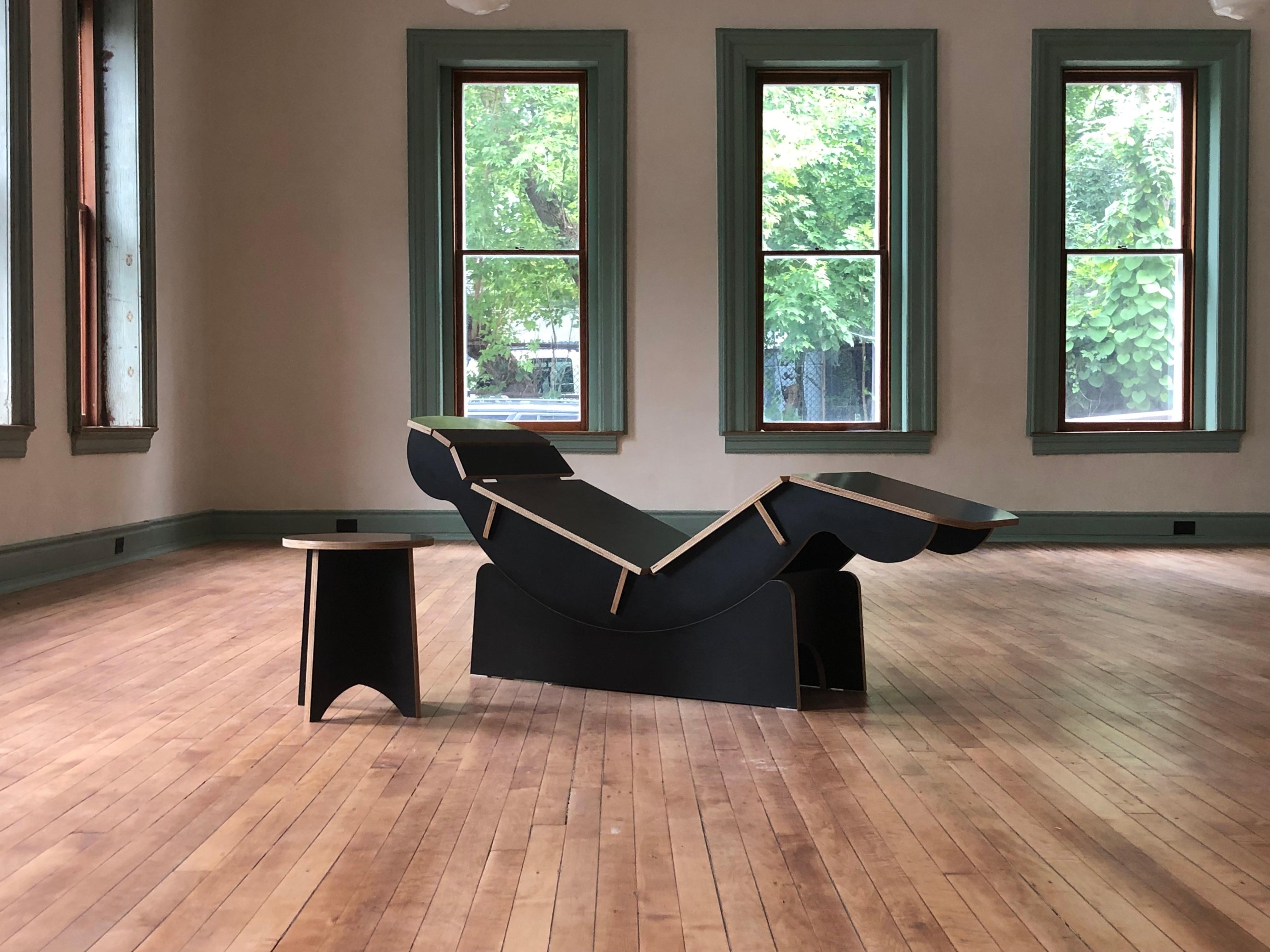 Zero-Gravity, Zero-Waste, Body-Fit, Upstate New York-Made Plywood Chaise For Sale 1