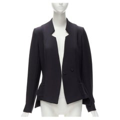 Veste ZERO MARIA CORNEJO à col en laine noire découpée taille US 2 S