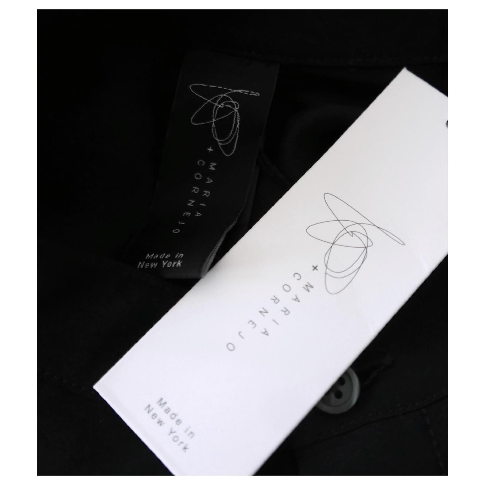 Zero+ Maria Cornejo Mare Black Silk Loose Fit Shirt Blouse For Sale 1