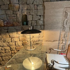 1970s Zero Modern Perforation Black Desk Table Lamp Lindau & Lindekrantz Sweden