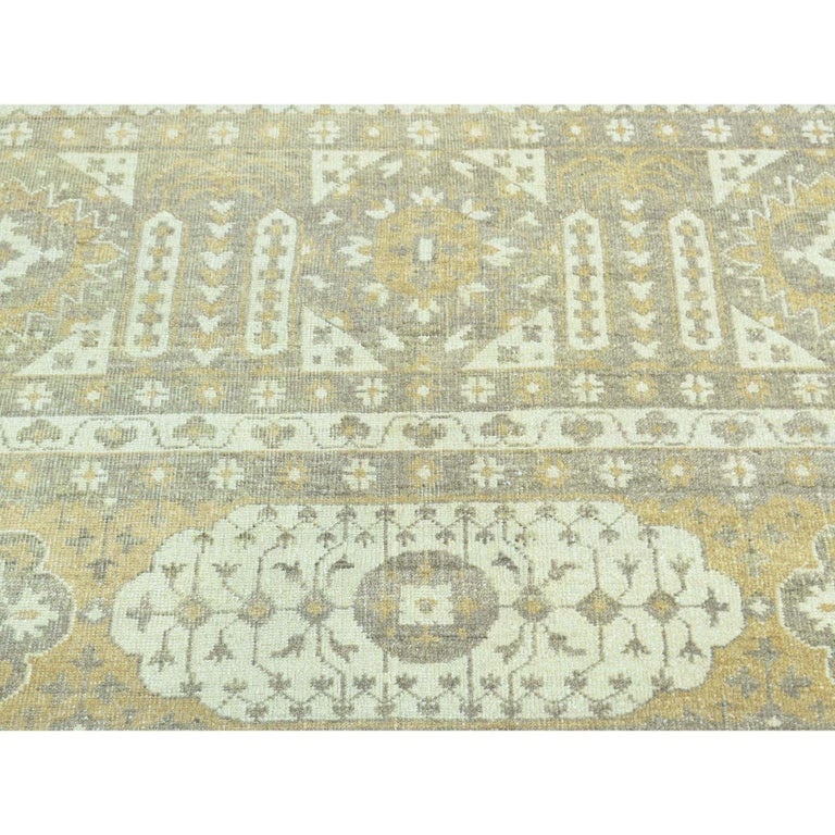 Zero Pile Hand Knotted Egyptian Mamluk Pure Wool Oriental Rug For Sale