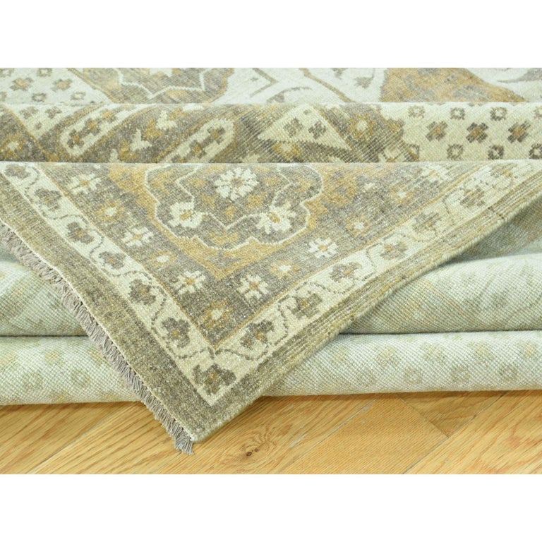 Zero Pile Hand Knotted Egyptian Mamluk Pure Wool Oriental Rug For Sale