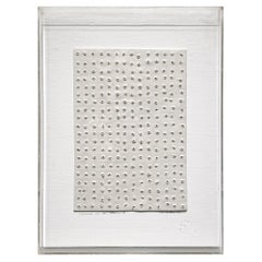 Pezzo da parete in ceramica zero bucato, stile Lucio Fontana, anni '80