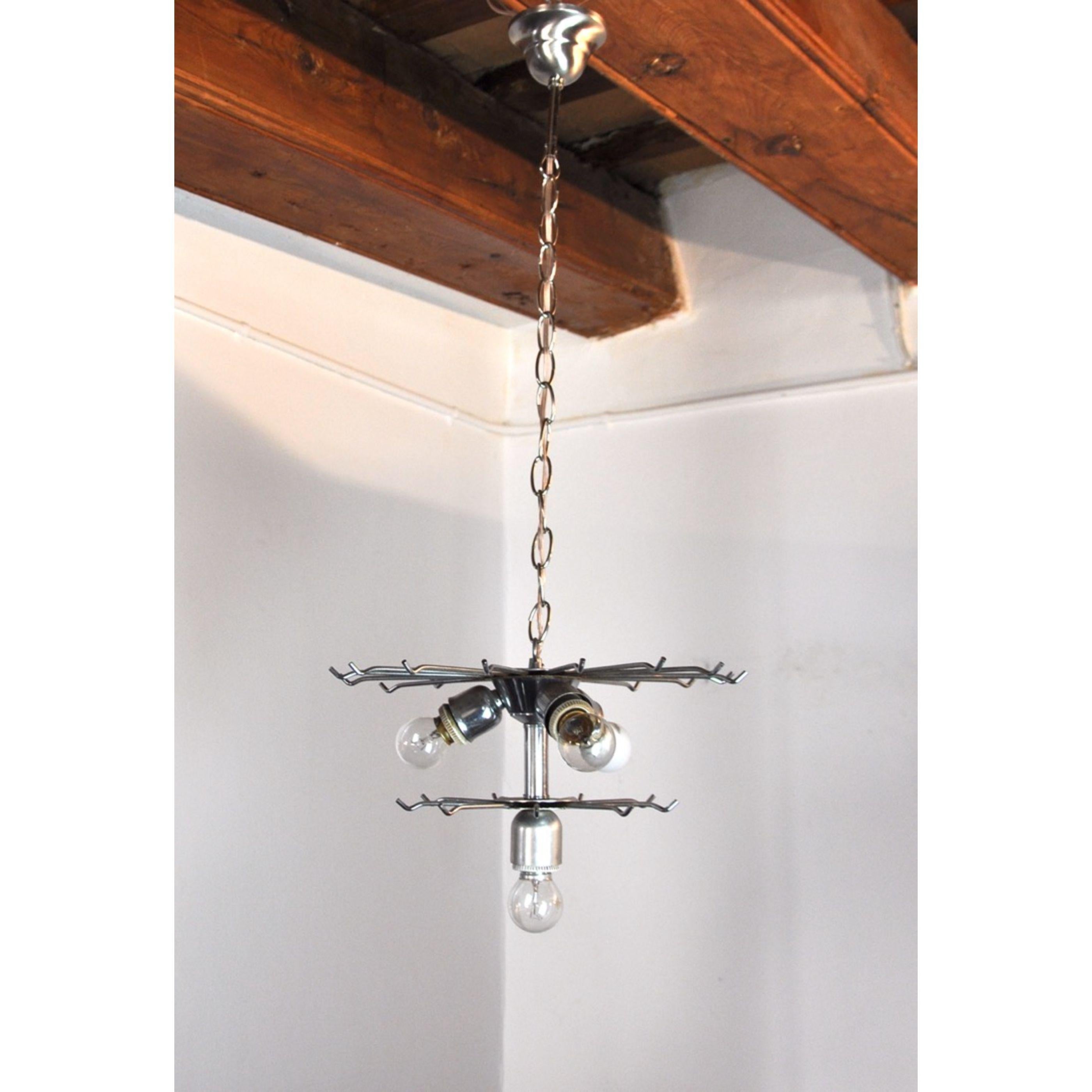 Crystal Zero Quattro Chandelier Brown Cut Glass Murano Italy 1970 For Sale