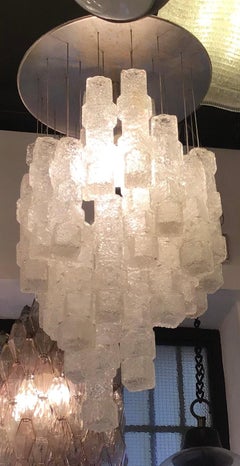 Zero Quattro-Kronleuchter aus Muranoglas und Metall, Italien, 1955