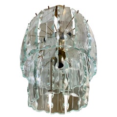 Zero Quattro Glass Chandelier, Italy, 1970s