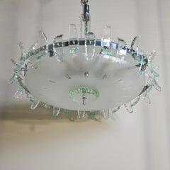 Zero Quattro Milano for Fontana Arte Suspension Lamp, Mid 50's