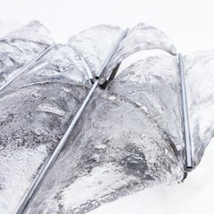 Zero Quattro Zero, Milan. Énorme applique brutaliste en verre bullé de Murano, Italie, années 1970