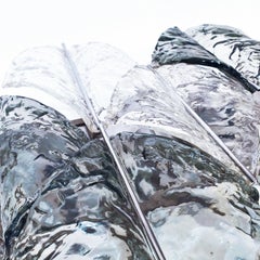 Zero Quattro Zero, Milan. Énorme applique brutaliste en verre de Murano, Italie, années 1970