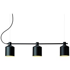 Zero Silo Trio LED Pendant in Black by Note Design Studio