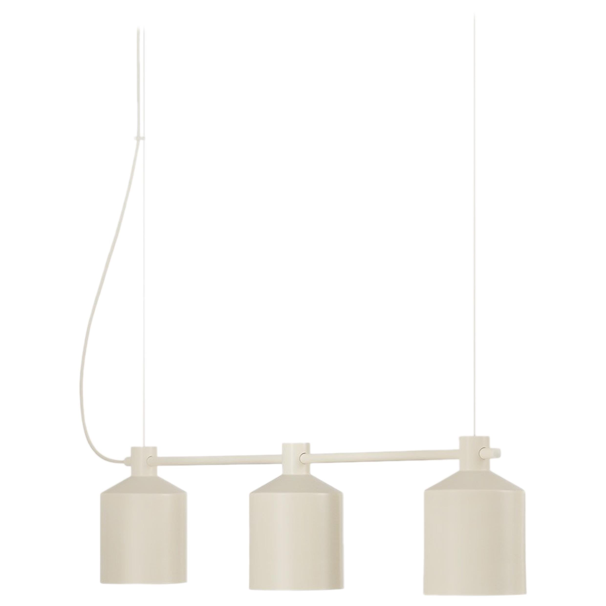 Zero Silo Trio LED Pendant in White by Note Design Studio For Sale