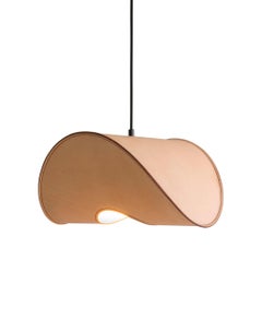 Zero Small Pendant Lamp in Vegetable Tanned Leather & Polyacetal by UNIQKA