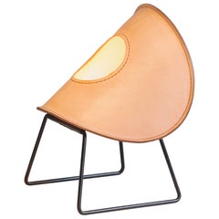 Zero Stehlampe aus pflanzlichem Leder, Stahl und Polyacetal von UNIQKA