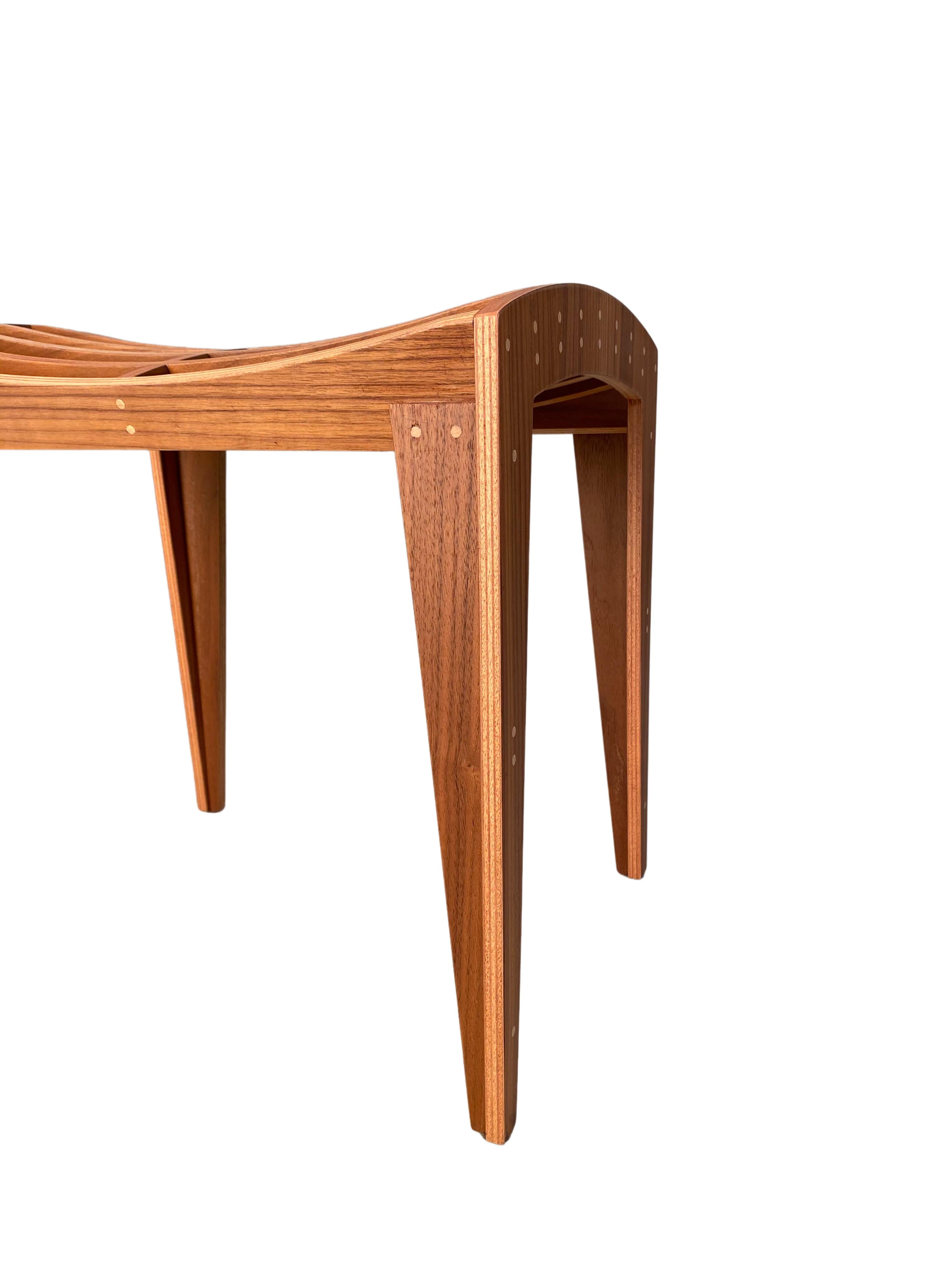 Zero, Stool in Walnut Wood Designed by Franco Poli for Morelato 6