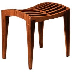 Zero, Stool in Walnut Wood Designed by Franco Poli for Morelato