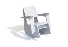 Zero-Waste, Weatherproof, Body-Fit, Recyclable, Upstate NY-Made Rocking Chair