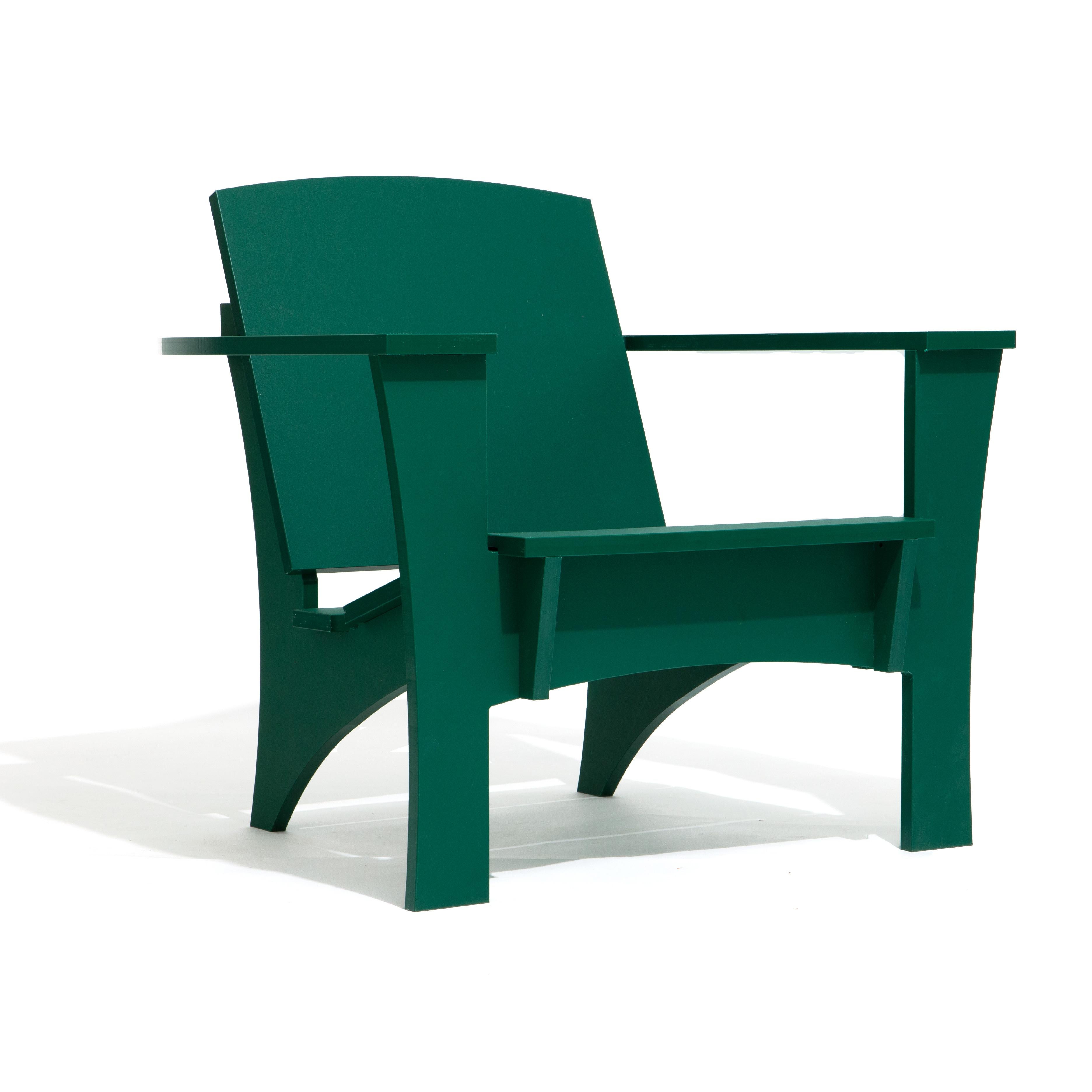 Plastic Zero-Waste, Weatherproof, Body-Fit, Upstate New York-Made Lounge Chair For Sale