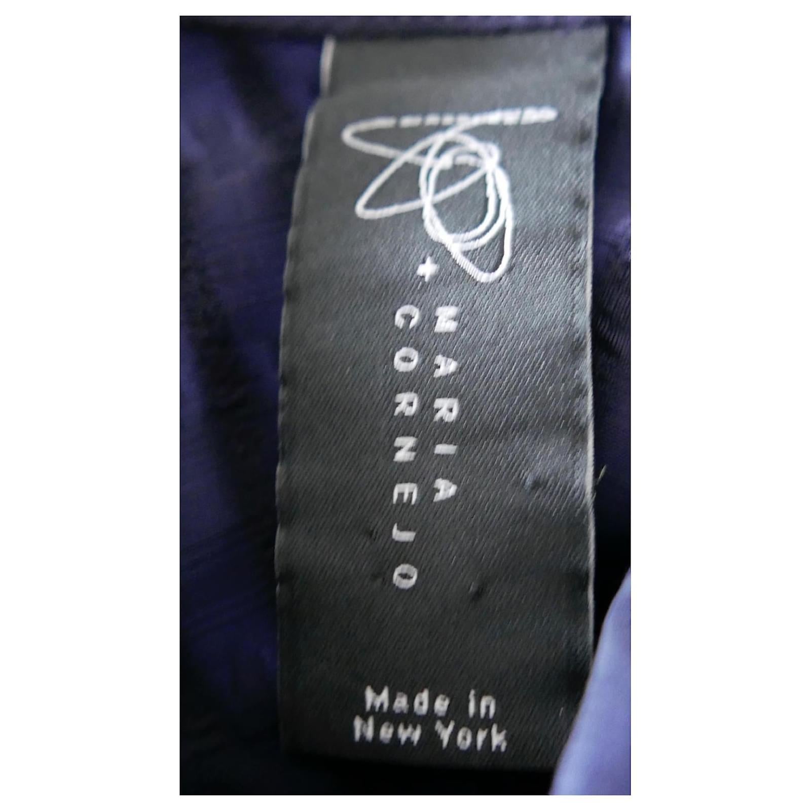 Zero+Maria Cornejo Navy/Black Loose Shirt For Sale 2